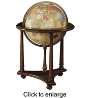 LaFayette Lighted World Floor Globe 16" by Replogle Globes - click to enlarge