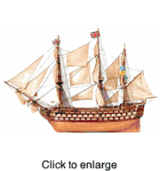 Latina H.M.S. Victory Wooden Model Ship Kit  - click to enlarge