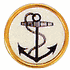 Leather Tab Keychain: Anchor