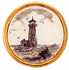 Leather Tab Keychain: Lighthouse