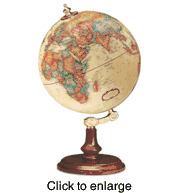 Lincoln World Globe 9" - click to enlarge
