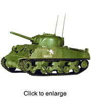M4A3 Sherman Tank - Tarawa -  USMC Die Cast Model by Corgi - click to enlarge