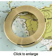 Magnifier Brass Chart Weight  - click to enlarge