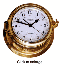 Martinique Quartz Nautical Ship's Bell Clock. - click to enlarge