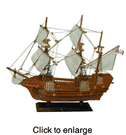 Mayflower Wood Model Ship - click to enlarge