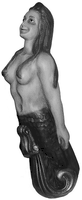 Unpainted Mermaid  Figurehead  Fiberglass  