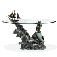 Mermaid & Schooner Brass Coffee Table