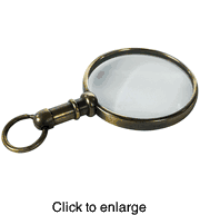 Mini Magnifier Glass with Bronze Finish - click to enlarge