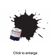 Model Ship Paint - Gloss, Black, Acrylic, 12ml Tin, Shade 21  - click to enlarge