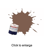 Model Ship Paint - Matt, Brown, Acrylic, 12ml Tin, Shade 186  - click to enlarge