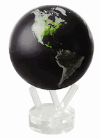 Mova Solar Powered Rotating World Globe 4.5" Satelite View of Earth