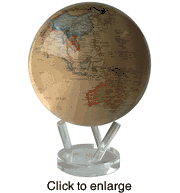 Mova Solar Powered Rotating World Globe 8.5" - click to enlarge