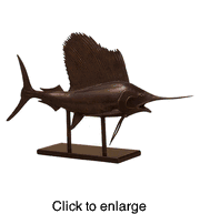Museum Sailfish Bronze Sculpture - click to enlarge