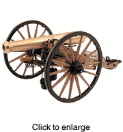 Napoleon Cannon  1857 (Civil War) Metal Kit - Brass Barrel - click to enlarge