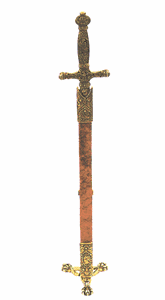 Napoleon  Letter Opener with metal stand and Scabbard