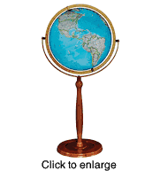 National Geographic Chamberlin  Lighted 16" Floor World Globe - click to enlarge