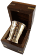 Nautical Brass Rum Shot Glass with  Wood Box 