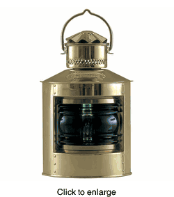 Nautical Brass Side Light, Green - Electric - click to enlarge