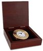 Nautical Chart Weight Clock with Wood Box