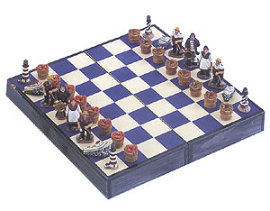 Nautical Chess Set with Crustacean Basket Pawns