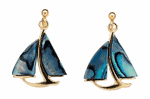 NAUTICAL EARRINGS MADE FROM SEA SHELLS OR SEA SHELL INLAYS