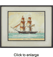 Nautical Framed Art Print - Olinda of Salem - click to enlarge