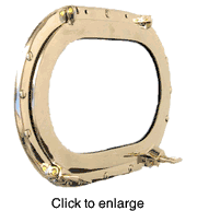 Nautical Oval Brass Porthole Mirror - click to enlarge