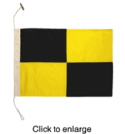 Nautical Signal Flag - Cloth  - Letter L - click to enlarge
