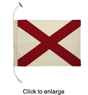 Nautical Signal Flag - Cloth  - Letter V - click to enlarge