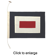 Nautical Signal Flag - Cloth  - Letter W - click to enlarge