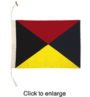 Nautical Signal Flag - Cloth  - Letter Z - click to enlarge