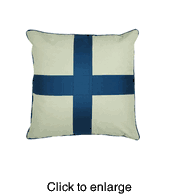Nautical Signal Flag Pillow Case  X - click to enlarge