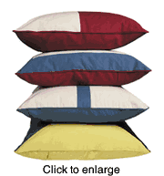 Nautical Signal Flag Pillow Cases  Set of 4 - click to enlarge