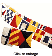 Nautical Signal Flag String - 30 Feet - Cloth - click to enlarge