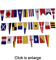 Nautical Signal Flag String - 40 Feet - Nylon - Small - click to enlarge