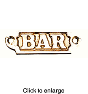 Nautical Solid Brass Plaque: Bar - click to enlarge