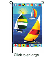 Nautical Welcome Garden Flag - click to enlarge