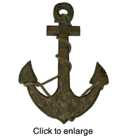 Nautical Wood Anchor Wall Decor - click to enlarge