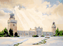 Navesink, NJ. Lighthouse: Watercolor Print.