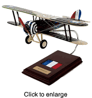 Nieuport 28 Wood Model Airplane - click to enlarge