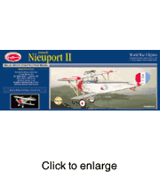 Nieuport II: Wood Airplane Kit by Guillow's - click to enlarge