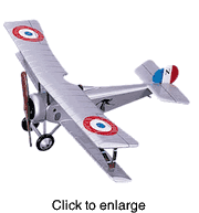 Nieuport  Model Airplane 17c.1   (1916)  Silver  - click to enlarge