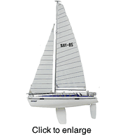 ODYSSEY II Remote Control Racing Yacht  Sailboat Kit  and Radio System by Thunder Tiger - click to enlarge