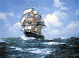 Old Ironsides Nautical Art  Print by Charles Vickery