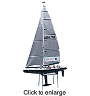 Oracle BMW Radio Control Model Sailboat by Kyosho - Almost Ready to Run - click to enlarge