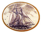 Oval Keychain: Columbia