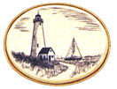 Oval Keychain: Lighthouse