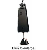 Overseer Lighthouse Wind Buoy Bell by North County - Black - click to enlarge