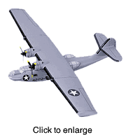 PBY - 5 Catalina Airplane Model (NAVY) Gray - click to enlarge
