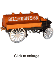Phillips 66" Oil Tank Wagon Wood and Metal Kit by Model Trailways - click to enlarge
